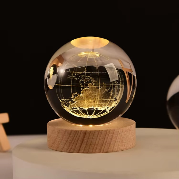 3d Galaxy Solar System Crystal Ball Night Light
