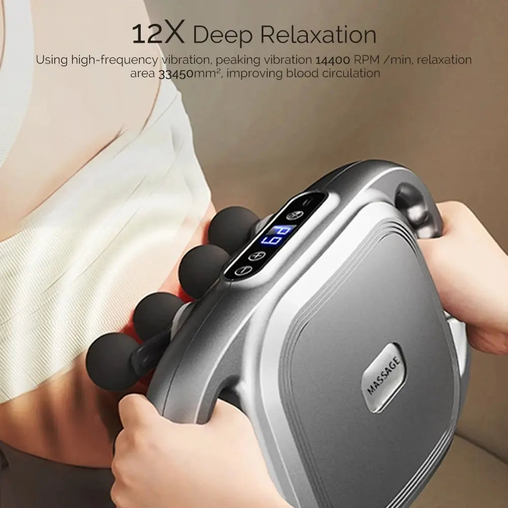 12-Headed Massage Gun for Full Body Muscle Relaxation Pain Relief