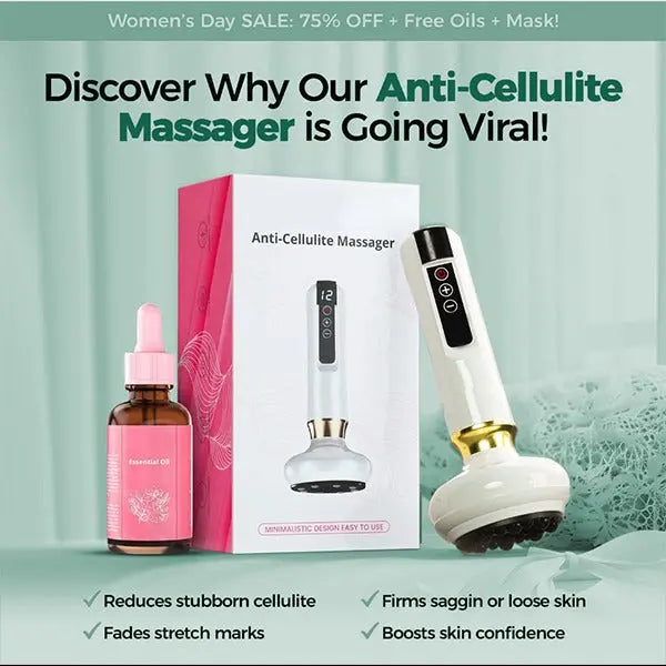Cellulite Relief Kit ,Handheld Cellulite Massager,Body Vacuum Massager with 12 Suction Modes,