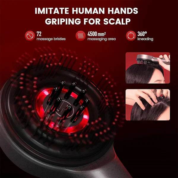 Scalp Massager Brush (Red) – فرشاة تدليك فروة الرأس (حمراء)