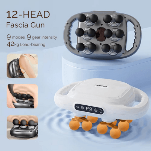 12-Headed Massage Gun for Full Body Muscle Relaxation Pain Relief