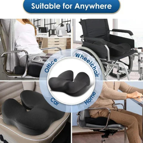 Travel Seat Cushion Memory Foam U-Shaped Pillow for Chair Cushion Pad Car Office Hip Support Massage Orthopedic Pillow