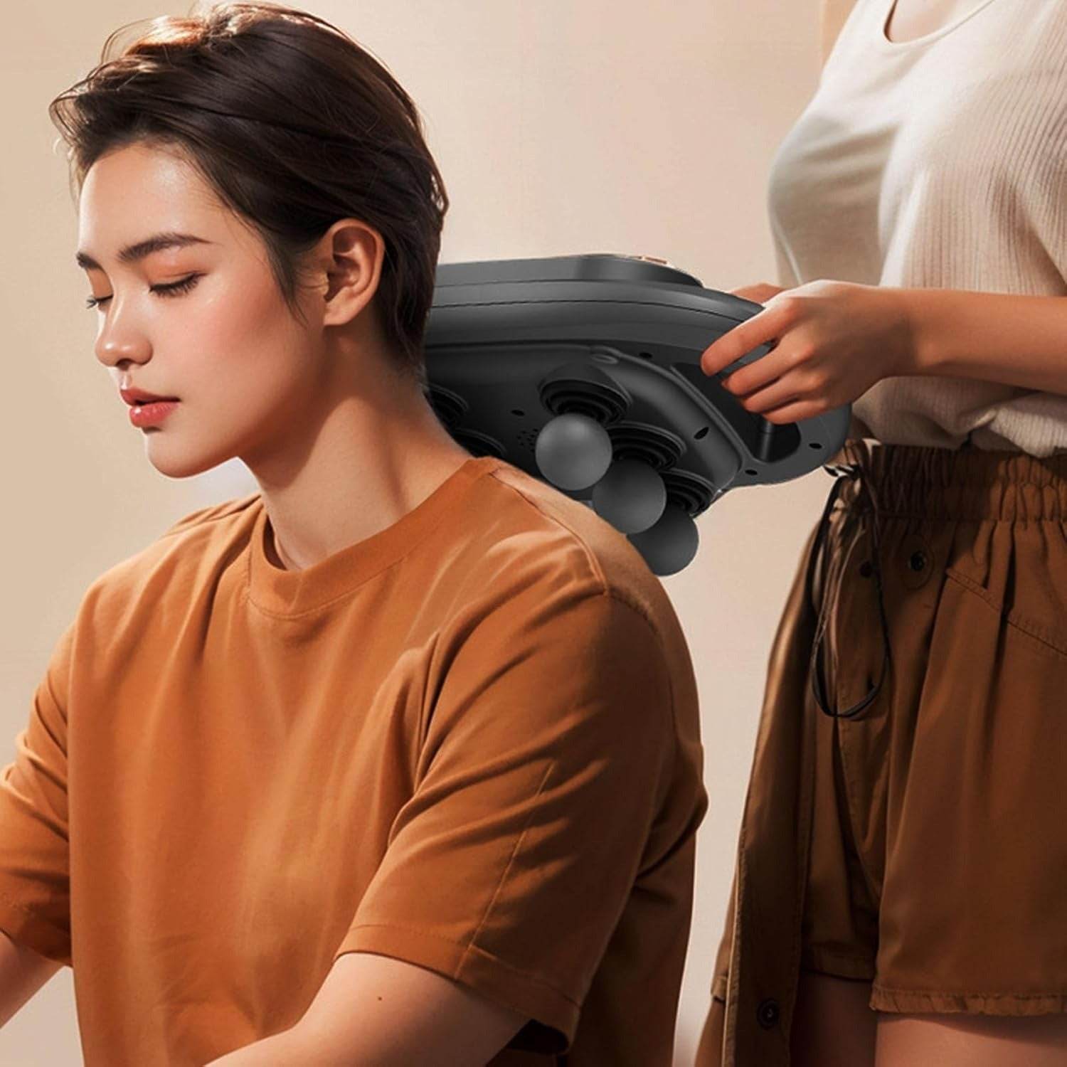 6 Heads Massager Gun for Muscle Relief Deep Tissue Percussion for Neck Cervical Spine Full Body