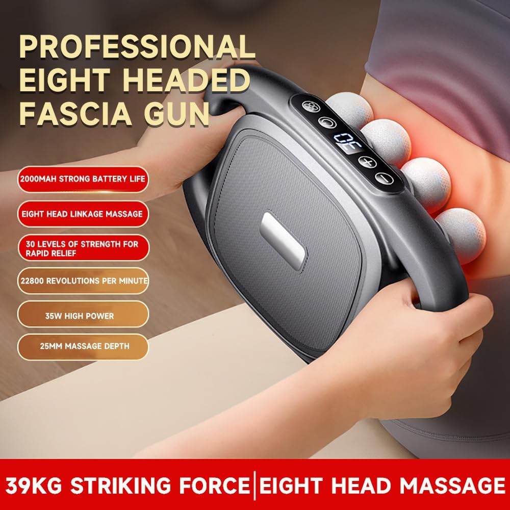 8 Heads Deep Tissue Massage Gun