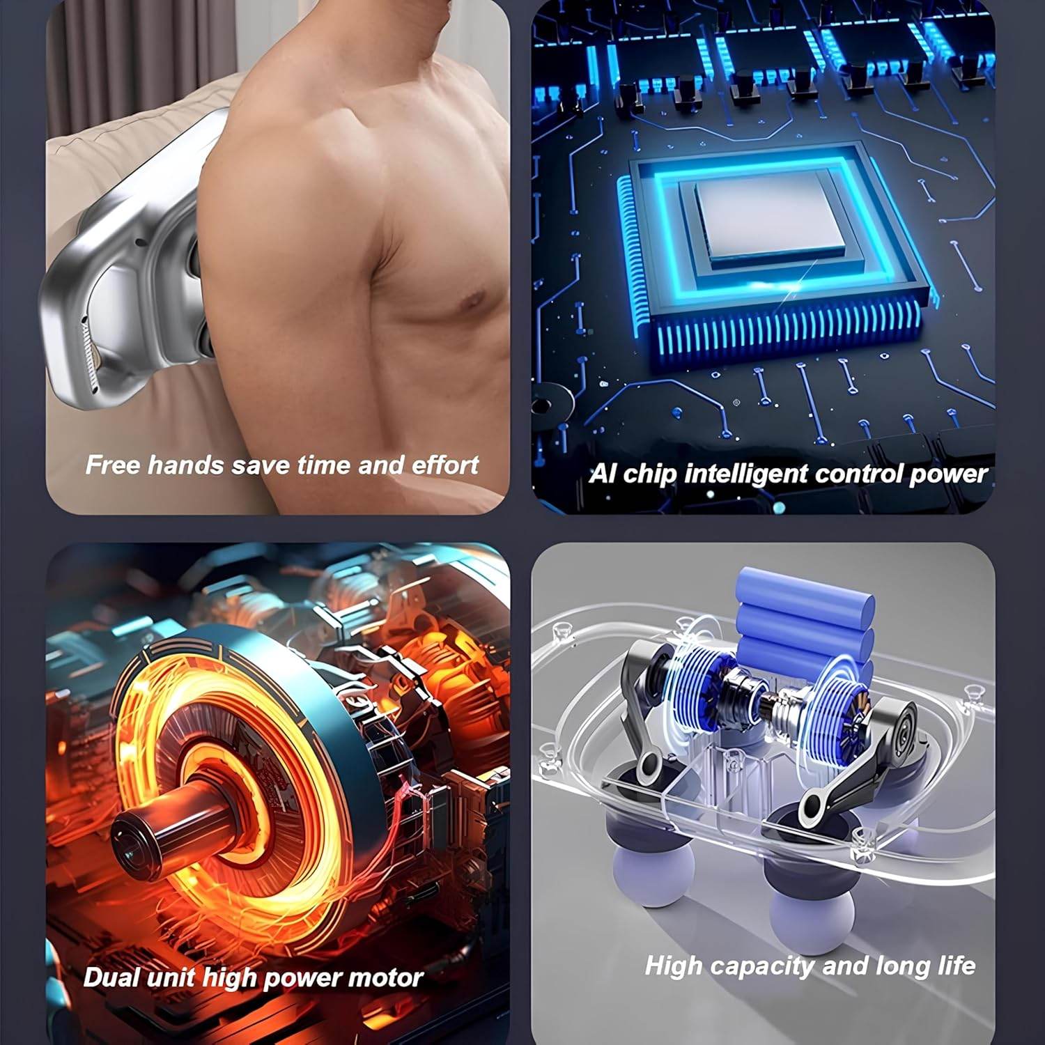 8 Heads Deep Tissue Massage Gun