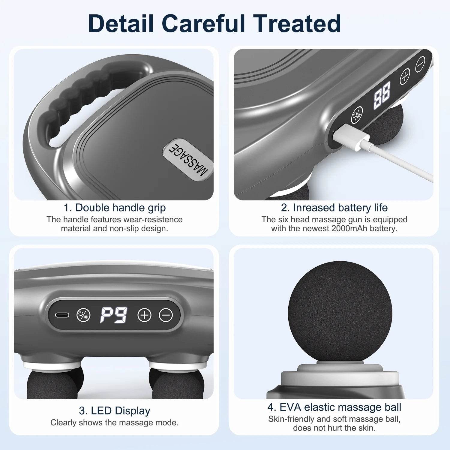 12-Headed Massage Gun for Full Body Muscle Relaxation Pain Relief