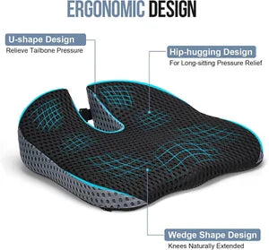 Travel Seat Cushion Memory Foam U-Shaped Pillow for Chair Cushion Pad Car Office Hip Support Massage Orthopedic Pillow